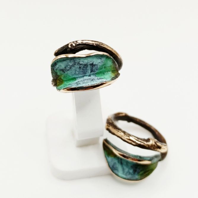 Handmade Bronze Branch Ring