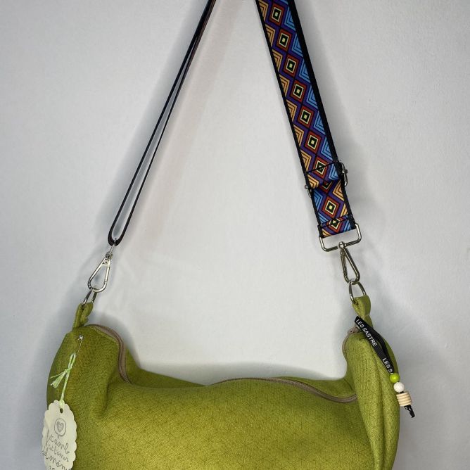 Sac Luna fait main vert pistache