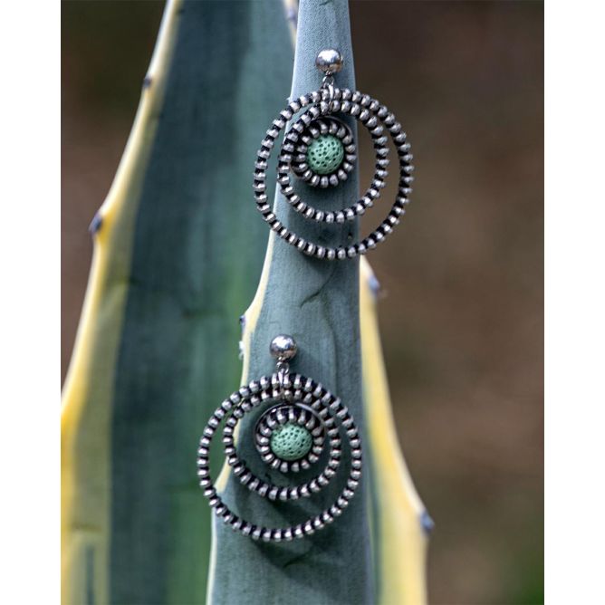 pendientes de aros de cremalleras y lava