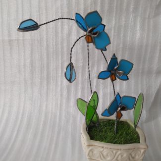 Tiffany Blue Handmade Orchid