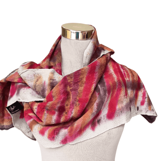 Hand-Painted Natural Silk Handmade Shawl
