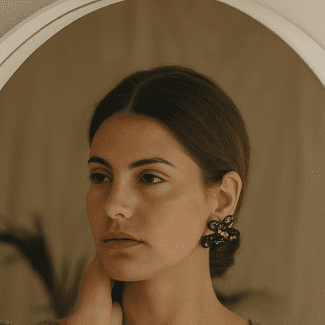 Pendientes Flamenca - resina ecológica platanera 