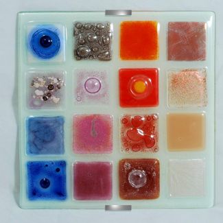 Peinture abstraite en verre MAGENTA