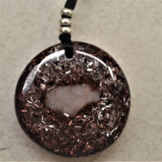 Orgonita colgante rojo vino