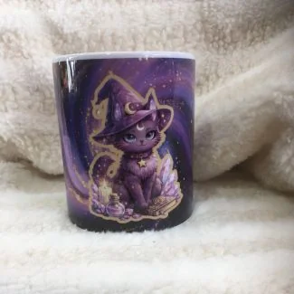 Caneca Gato Mágico Feita à Mão
