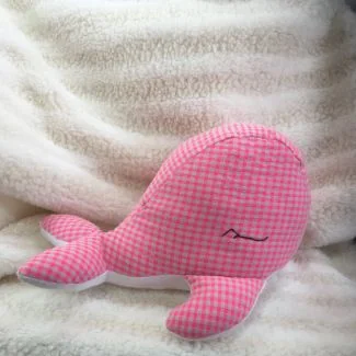 Vicky Whale rosa fluorescente feito à mão