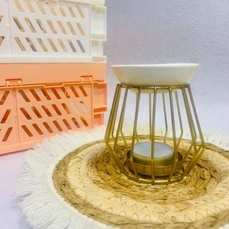 Quemador metálico | Modelo Geo Line dorado