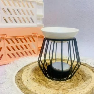 Queimador de metal | Modelo Geo Line, preto