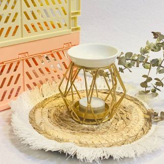 Quemador metálico | Modelo Geo dorado