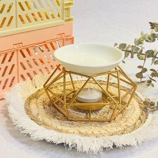 Quemador metálico | Modelo Geo XL dorado