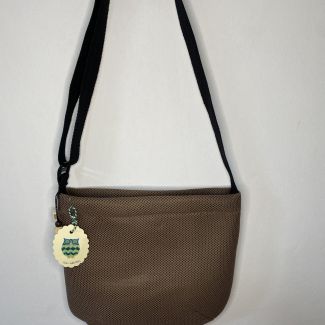 Sac en tissu uni 3D fait main, marron