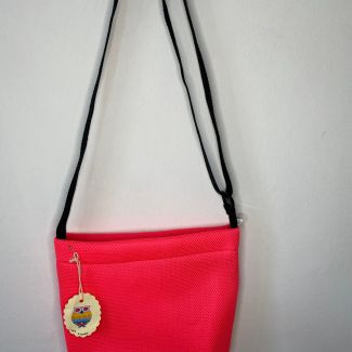 Bolso Artesanal de Tela 3D lisa - Rosa Fucsia