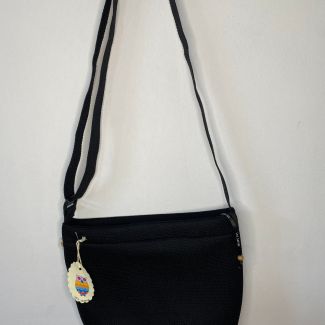 Handmade 3D Plain Fabric Bag, Black