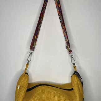 Sac lune fait main jaune moutarde