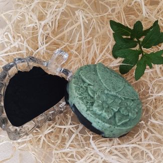 Jabón de Glicerina con Carbón Activado y Menta