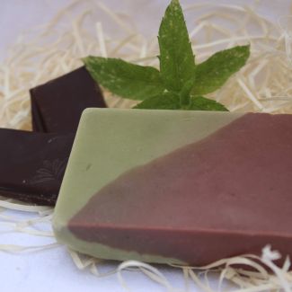 Jabón de Glicerina con Menta y Cacao