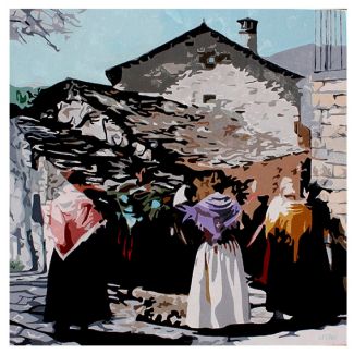 Femmes du Haut-Aragon avec des châles