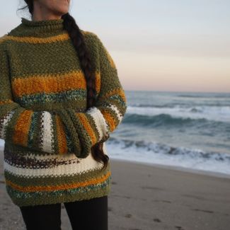 Jersey de lana Merino, moda sostenible, hecho a mano, textiles naturales, estilo casual, bienestar y confort