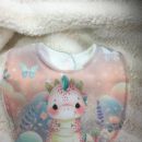 Personalized Pink Dragon Bib