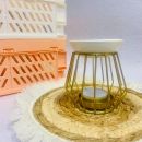 Quemador metálico | Modelo Geo Line dorado