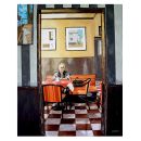 Woman in an old bar