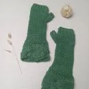 Mitones largos acabados en trenza 100% lana merino de España