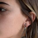 Pendientes con forma de lagrima de cremallera 3