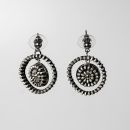Pendientes de forma de aro originales de cremallera