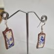 Boucles d'oreilles artisanales Jardin Bleu 2