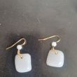 Boucles d'oreilles artisanales Cal - Cristal fondu et Bohème
