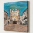 Acrylic painting on canvas Cathedral Tarragona