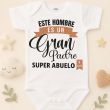 Body feito à mão com a frase "Ótimo Pai e Super Avô" 2