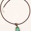 Handmade Branch Pendant in Bronze with Green Pigment 5