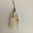 Chaveiro com pingente de lã | Chaveiro artesanal de lã merino | Pingente boho para bolsa | Presente artesanal natural 3