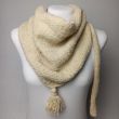 Hand-knitted triangular scarf