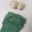 Long mittens with braided edges, 100% merino wool from Spain, size 5