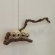 Pair of Lucky Owls Felt Ornament Handmade Wool Decoration 4