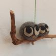 Pair of Lucky Owls Felt Ornament Handmade Wool Decoration 9