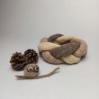 Braided headband in 100% merino wool, hand-dyed with natural dyes 2