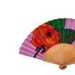 Handmade lilac silk folding fan