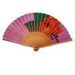 Handmade lilac silk folding fan