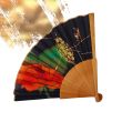 Midnight Bloom Silk Fan – Hand-painted folding fan in black and gold – Luxury Spanish artisan accessory 6