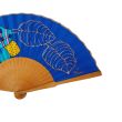Handmade Spanish silk fan – Tropical lemon leaf design 3