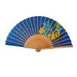 Handmade Spanish silk fan – Tropical lemon leaf design 4