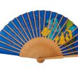 Handmade Spanish silk fan – Tropical lemon leaf design 5