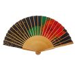 Handmade black silk folding fan