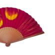 Hand-painted fuchsia silk fan – Spanish handmade folding fan 3