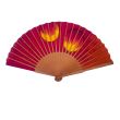 Hand-painted fuchsia silk fan – Spanish handmade folding fan 4