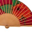 Abanico de seda rojo vino pintado a mano / Abanico plegable rosa española 6