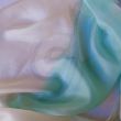 Hand painted turquoise silk scarf: elegant habotai shawl 7